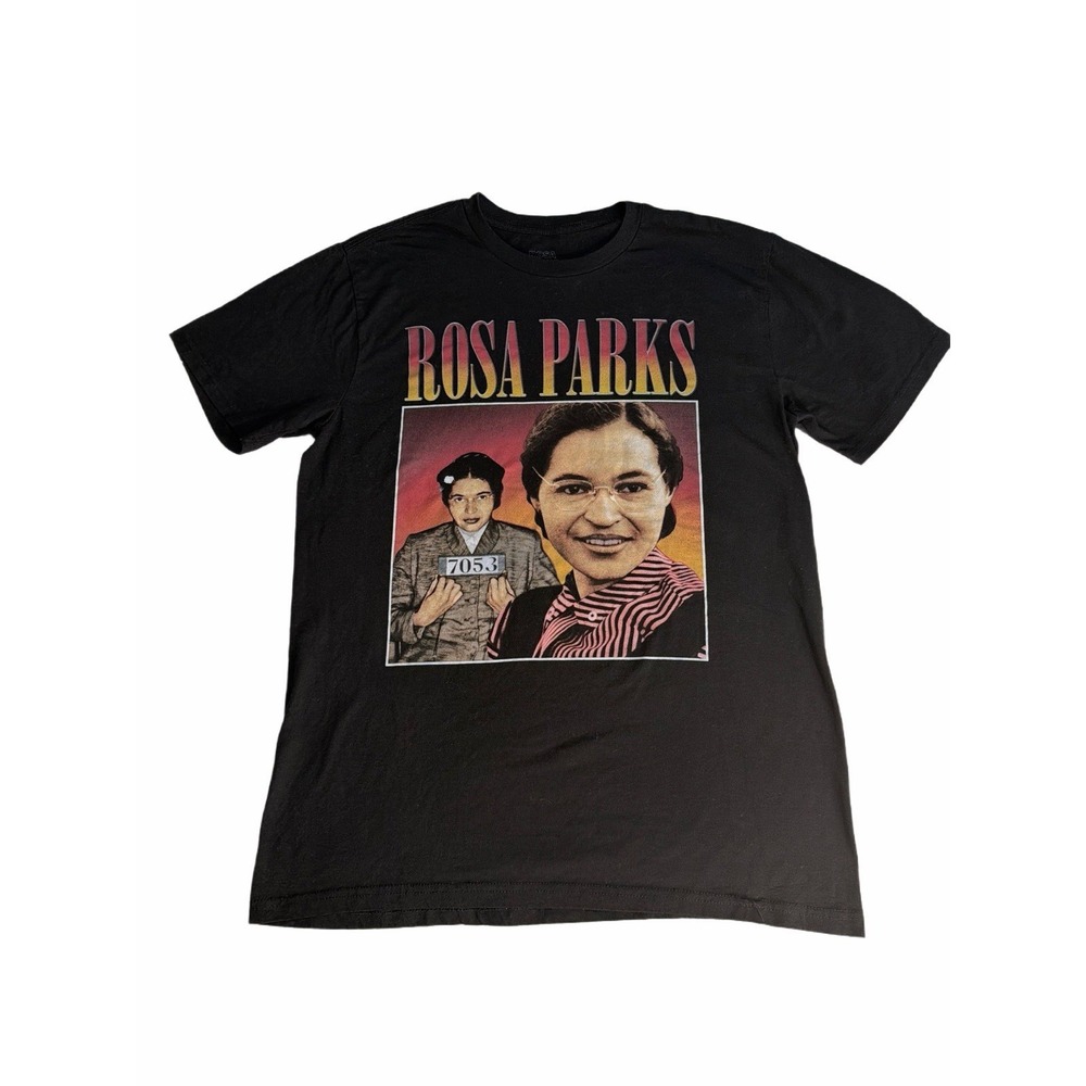 Rosa Parks Mugshot 7053 Black History American Activist T Shirt - Medium - NWOT